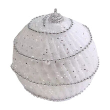 Christmas ornaments black irregular ball hanging decor 6 pcs