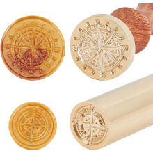 Compass Wax Seal Stamp Set 25mm and 15mm 2PCS