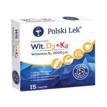 Polski Lek Witamina D3+K2 15 Tabletek