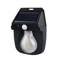 Applique murale solaire extérieure à lumière chaude, étanche IP65, LED à détecteur de mouvement, idéale pour le jardin, la terrasse, le garage