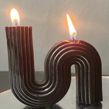 Lumânare de aromaterapie în formă de S geometrică Lumânare mare în formă de S Decorare pentru casă