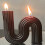 Γεωμετρικό κερί αρωματοθεραπείας σε σχήμα S, μεγάλο κερί διακόσμησης σπιτιού σε 1
