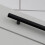 (160mm Handle) Matt Black Hexagon Cabinet Kitchen Handles 5