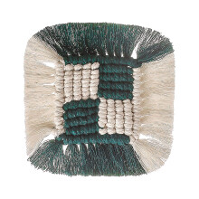 Hand-woven cotton rope heat-resistant table mat 12 inch