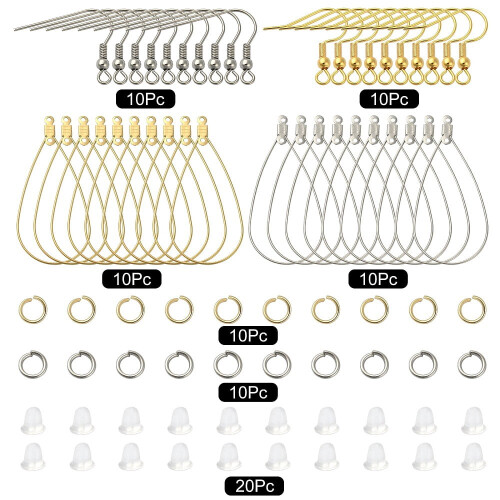 DIY Wire Wrap Earring Kit Stainless Steel Hooks Teardrop 2