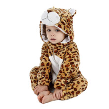 (80cm, Leopard) Cartoon Animal Shape Pajama Unique Shape Loose Long Sleeve Nightshirt compatible with Bedroom [PB]