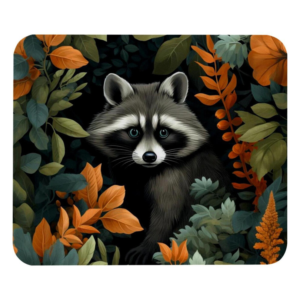 Raccoon Leaf Mouse Pad Smooth Surface Thick Padding 917087608701