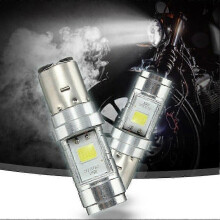 Lot de 2 ampoules LED BA20D H6 S2 pour phares de moto, feux de croisement/route, blanc, projecteur ultra-lumineux.