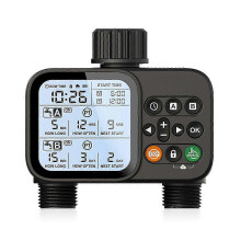 Minuteur d'arrosage solaire domestique avec écran LCD, système d'arrosage automatique intelligent pour jardin extérieur, programme réglable