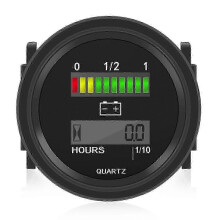 Indicador digital LED de estado de carga de batería de 12V/24V/36V/48V/72V con contador de horas - Buen estado