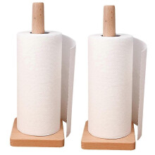 Porte-rouleau de papier essuie-tout en bois pour cuisine et salle de bain, support vertical pour essuie-tout jetable, accessoires de rangement A