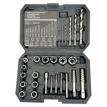 Kit de 26 extracteurs de vis avec guide de perçage central et foret pour vis cassées ou endommagées (livraison directe).