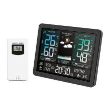 Thermomètre extérieur USB multifonction, horloge météo, thermomètre numérique sans fil, hygromètre sans fil