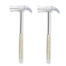 Juego de 2 mini martillos metálicos multifuncionales 6 en 1, martillo pequeño apilable y destornillador, mini martillo de acero portátil ideal