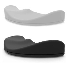 2 soportes ergonómicos para la muñeca del ratón, almohadilla para la palma de la mano que se desliza con el ratón (negro, gris)