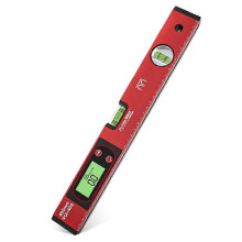 FULIDA Digitálny uhlomer, uhlomer, elektronická vodováha 0-90, sklonomer, stupnica sklonu, bublinková magnetická vodováha, pravítko 40 cm