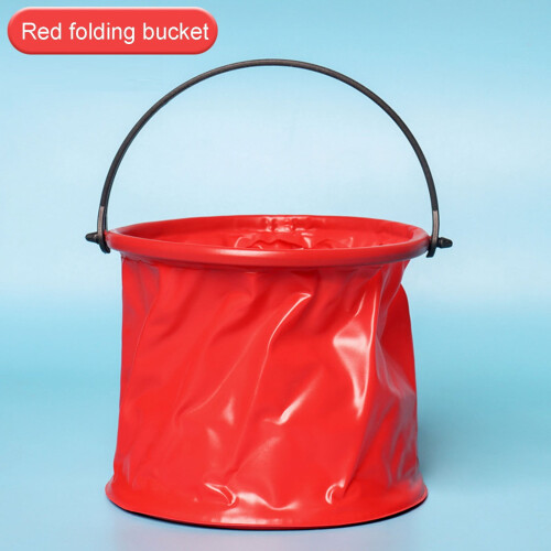 Honeeladyy Foldable Bucket Red 7.08x5.70 in