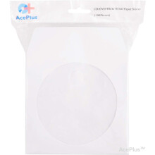 White CD/DVD Paper Sleeves with Clear Window and Flap 1000