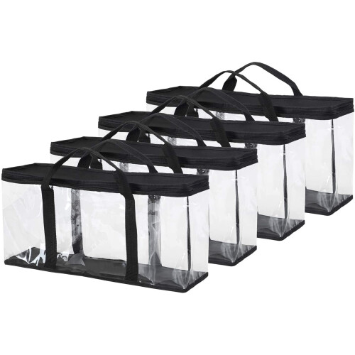 VHS storage bag set 4 pieces holds 60 tapes