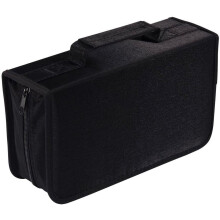 CD DVD wallet case black 128 capacity
