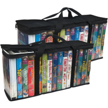 VHS storage bag with handles, holds 30 tapes