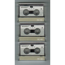MC60 blank microcassette tapes factory sealed 3-pack