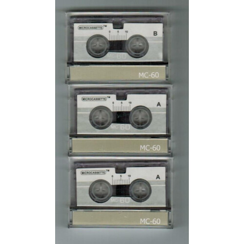 MC60 blank microcassette tapes factory sealed 3-pack