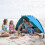 QISIWOLE portable extendable beach tent blue 2