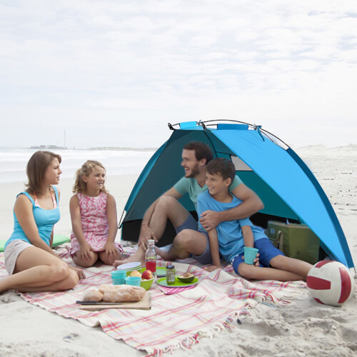 QISIWOLE portable extendable beach tent blue 1