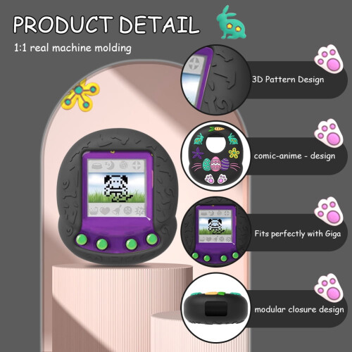Silicone Protective Case for Giga Pets Virtual Pet Black 1