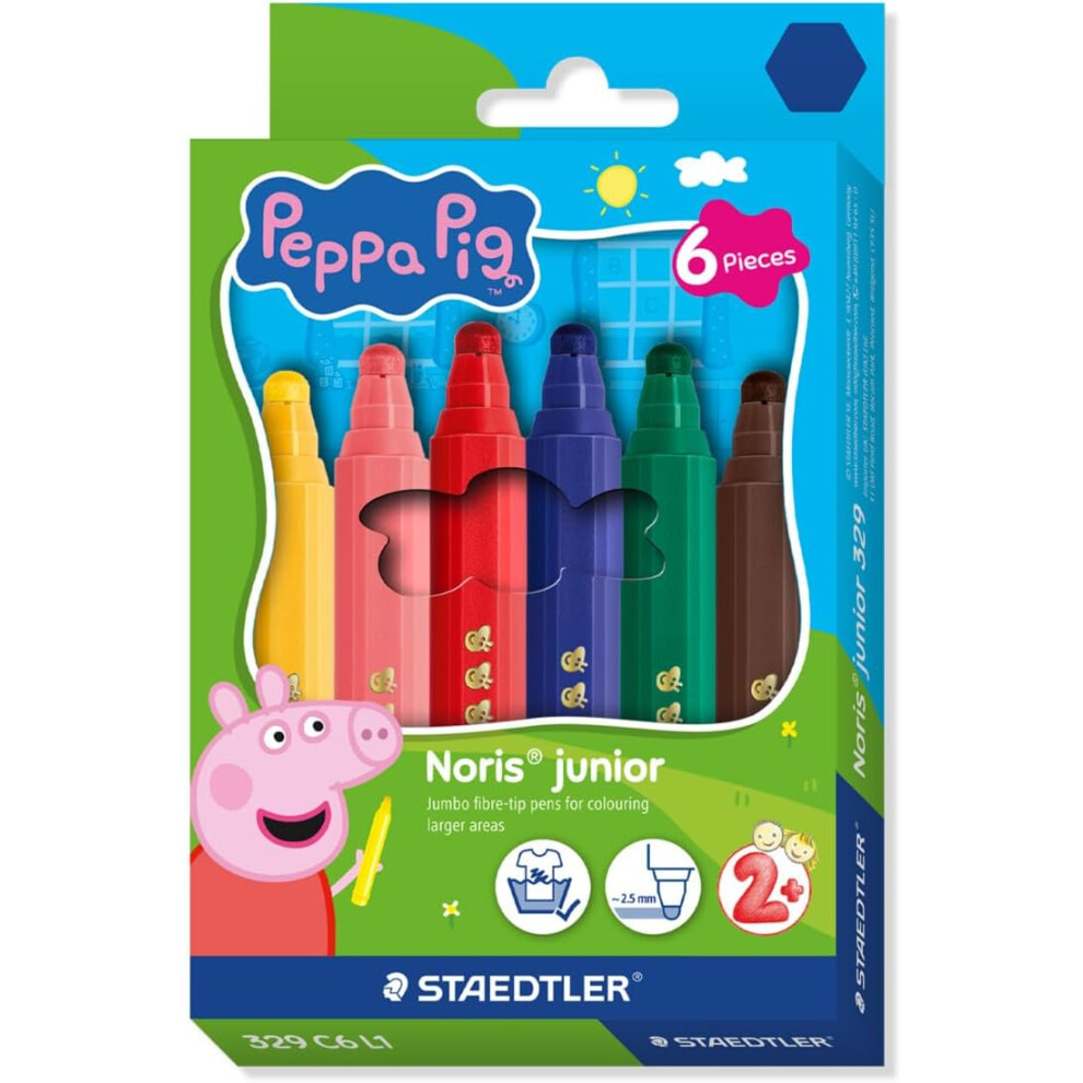 Staedtler Peppa Pig Jumbo Felt-Tip Pens Pack Of 6