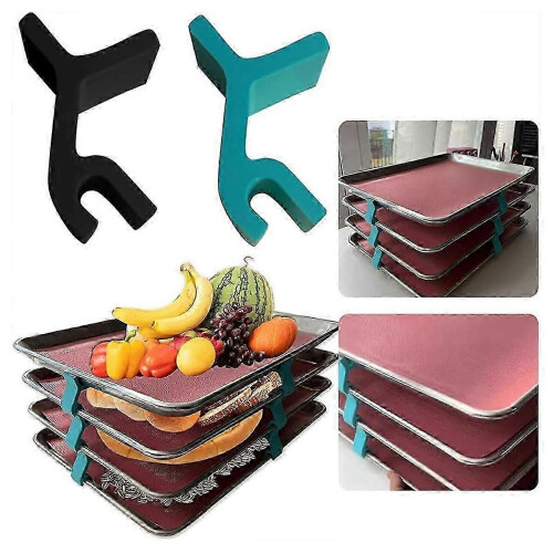 Empileur et support de stabilisation pour plaques de cuisson - Gestionnaire de plateaux à biscuits 1