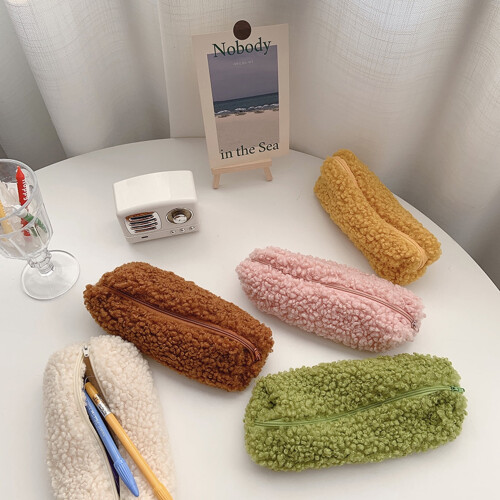 Plush Pen Case High Capacity Dust-proof Organizer 1 Pack 1