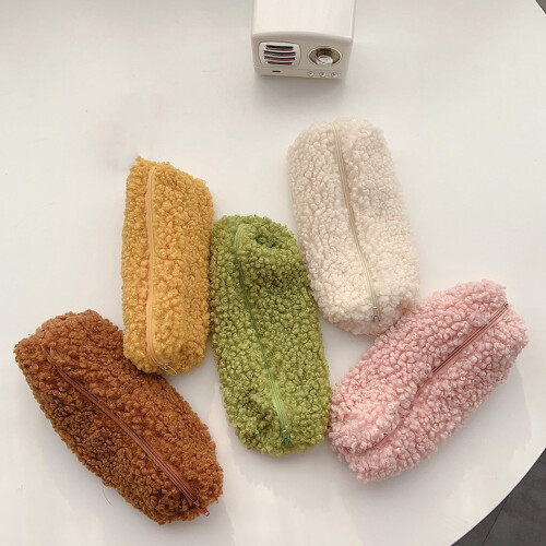 Plush Pen Case High Capacity Dust-proof Organizer 1 Pack 2