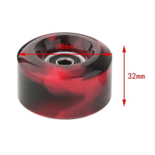 (Red Black) 8 Pieces 82A Roller Skate Wheels 32 x 58mm, Skate Wheels with Bearings Installed