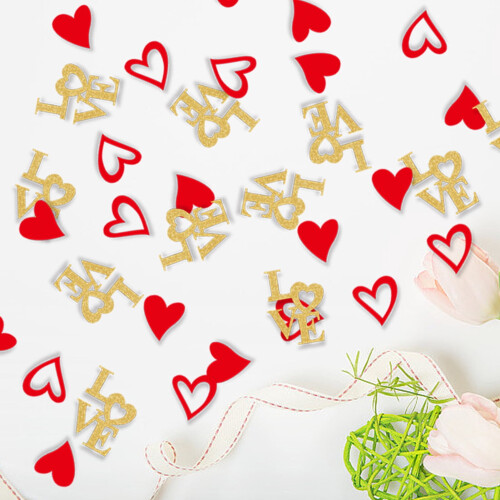 Valentine's Day Confetti Bright Colored 100 or 200 pcs 2