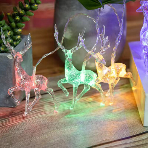 LED elk string lights battery operated 10 ft 2