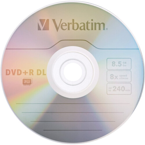 DVD+R DL 8.5GB 8X AZO silver branded surface 5pk 1