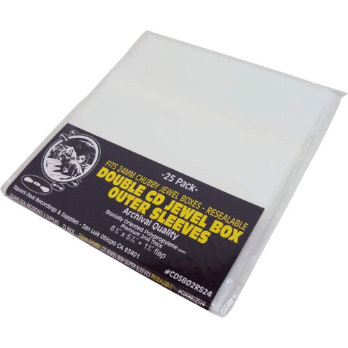 CD resealable outer sleeves oversized for 24mm jewel boxes 1