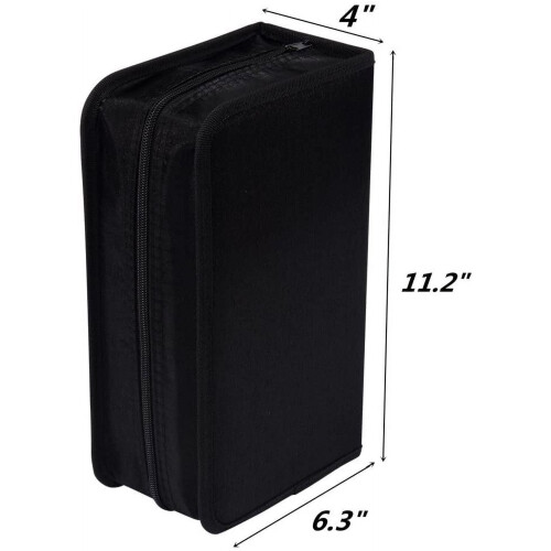 CD DVD wallet case black 128 capacity 1