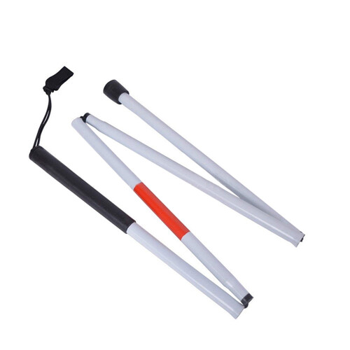Blind Walking Stick Aluminum Folding 4-Section 124cm 2