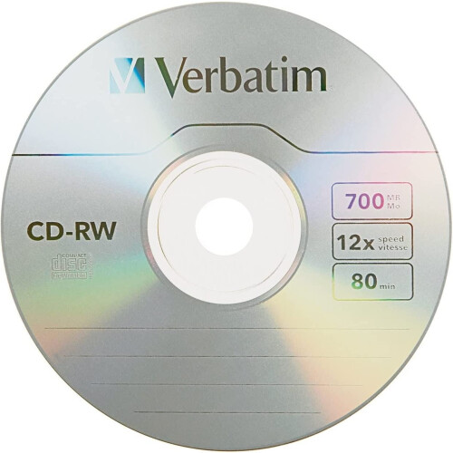 CD-RW rewritable disc 700MB 2X-12X 25-pack 1