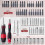 65PCS Ratcheting Screwdriver Bits & Socket Set, Multi Screwdriver Tool Screwdriver Bit Set with Ratchet Handles 5