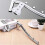 Perchero plegable de pared con brazo giratorio para baño 5