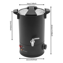 (8L, black) 8L/10L/15L Electric Wax Melt Oven Wax Melter compatible with Candle Making