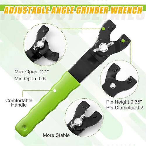 Rallonge pour meuleuse d'angle 5/8 pouce -11 : accessoire de clé réglable pour meuleuses d'angle 2