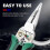 Stainless Steel Wire Strippers Multi-Function Needle Nose Pliers Non-Slip Multifunctional Wire Stripper 4