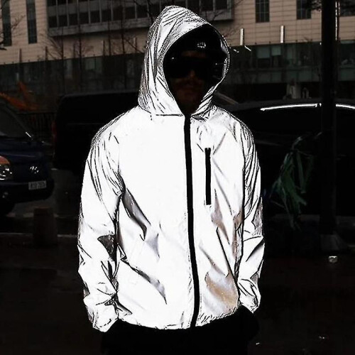 (XL) Waterproof Warm Reflective Jacket High Visibility Safety Jacket Lightweight