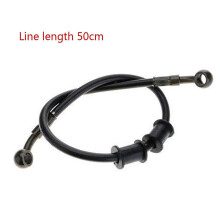 (50CM, Gray) 50cm-120cm Motorcycle Dirt Bike Braided Steel Hydraulic Reincompatible withce Brake Line Clutch Oil Hose Line Tube Pipe 4 Color