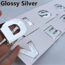 (glossy black Front) Round Font Letter Emblem Badge Car Styling Accessories compatible with Discovery 4 Hood Rear Trunk Sticker
